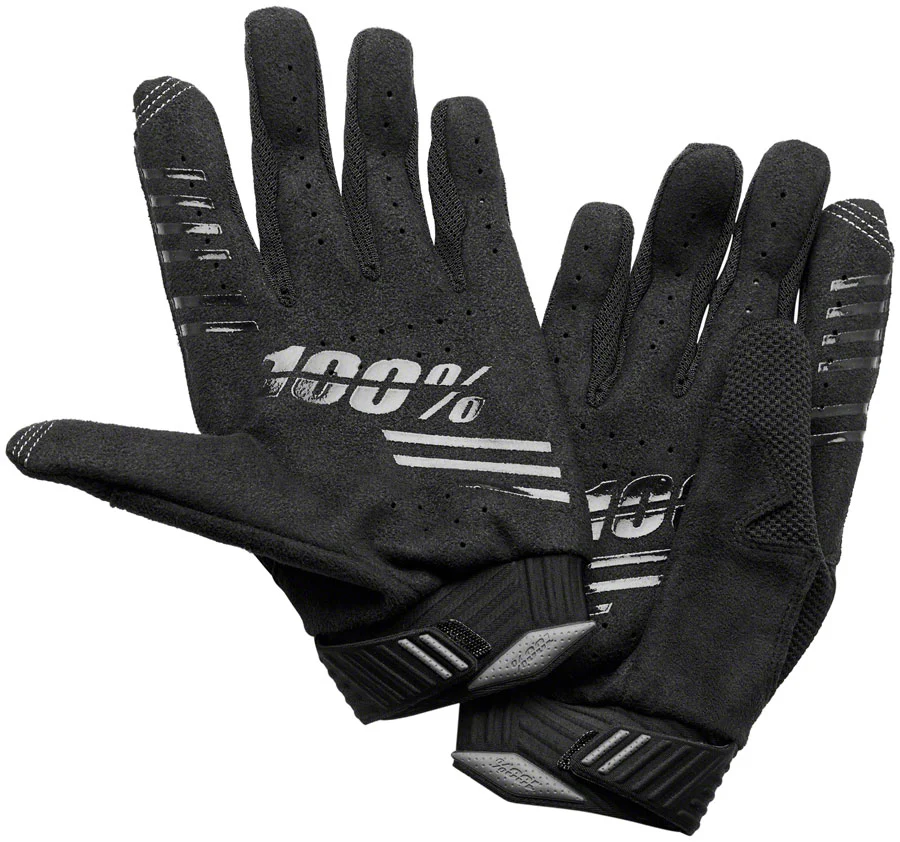 100% R-Core Gloves - Black Full Finger Mens X-Large - Image 2