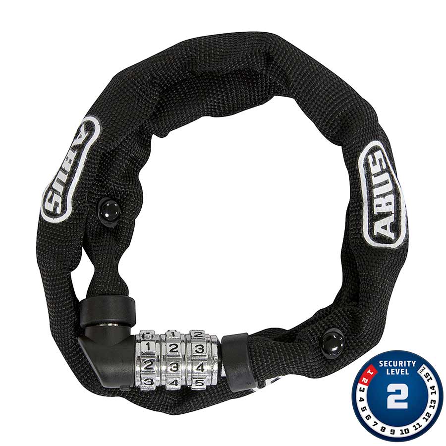 Abus 1200 Web Chain Lock Combo 4mm 60cm 2 Black