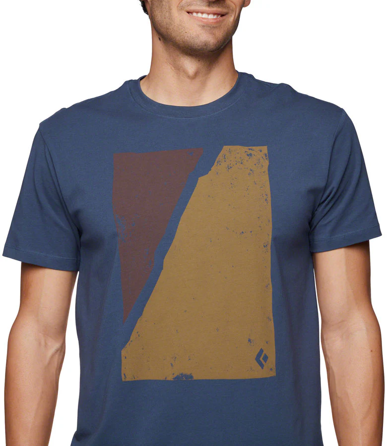 Black Diamond Block Print Mountain Tee - Ink Blue Mens Medium - Image 3