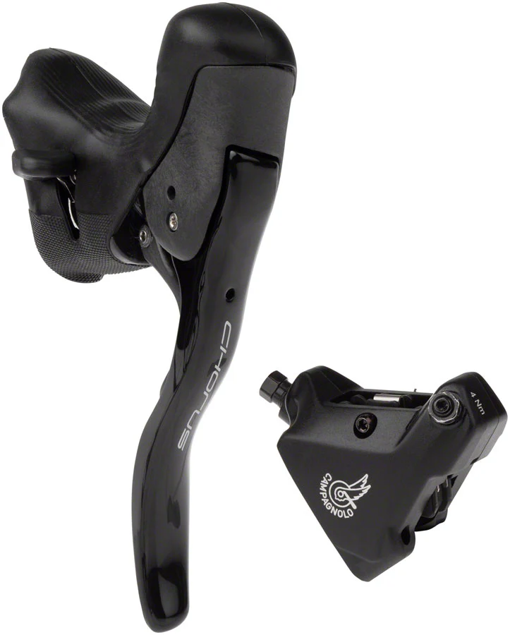 Campagnolo Chorus Ergopower Hydraulic Brake/Shift Lever Disc Caliper - Left/Front 12-Speed 140mm Flat Mount Caliper BLK