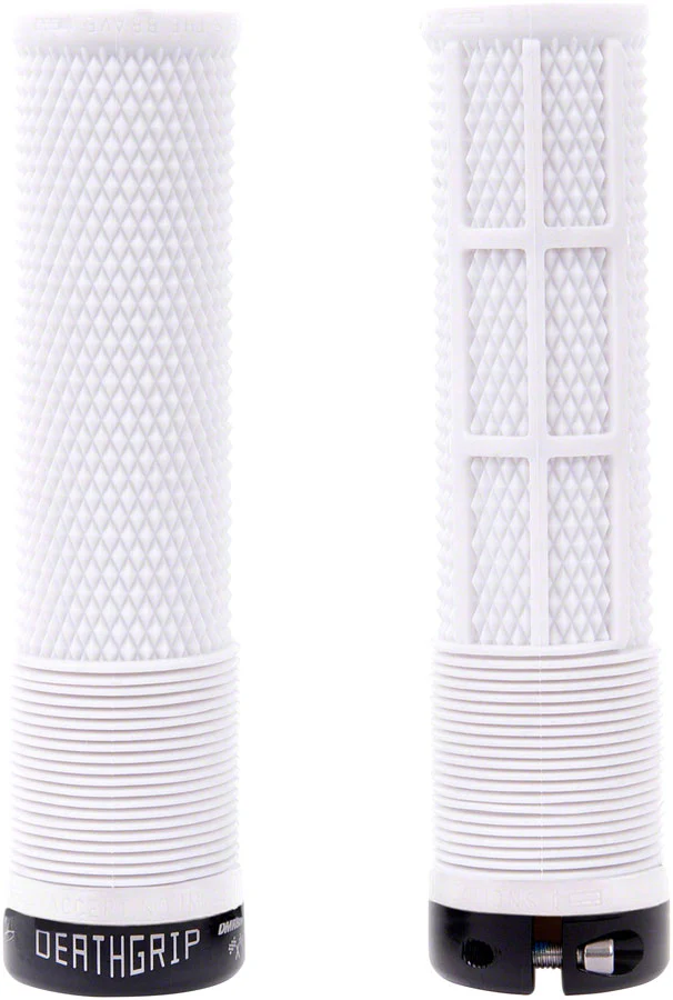 DMR DeathGrip Flangeless Grips - Thin Lock-On White