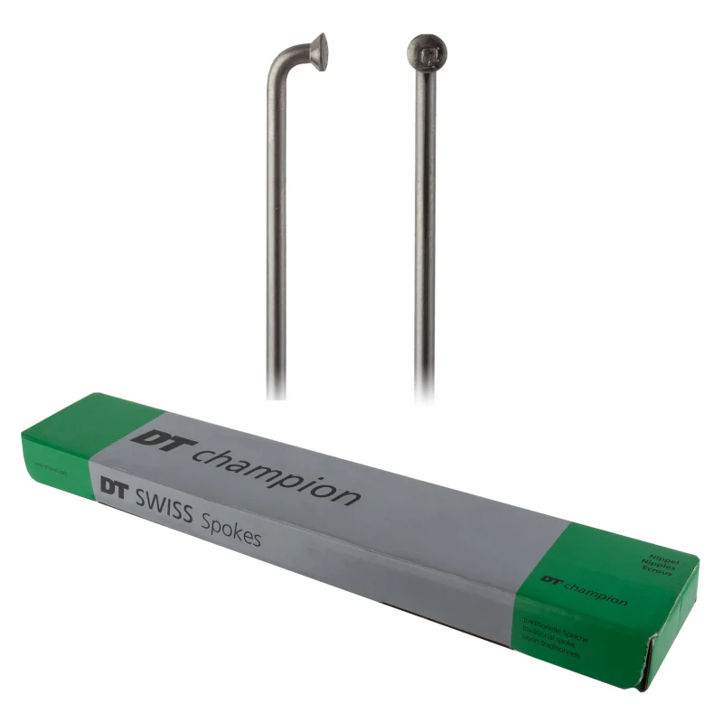 DT Swiss Champion Spoke: 2.0mm 264mm J-bend Silver Box of 100