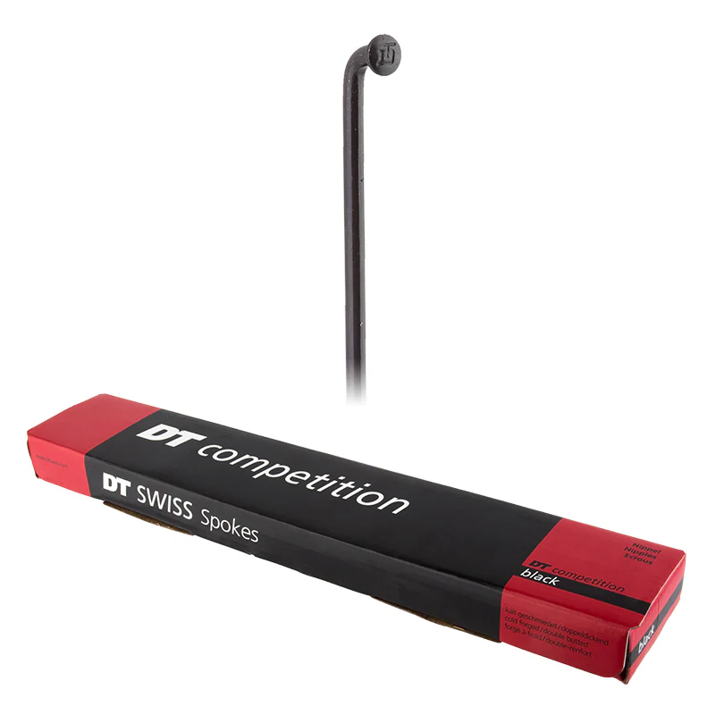 DT Swiss Competition Spoke: 2.0/1.8/2.0mm 260mm J-bend Black Box of 100