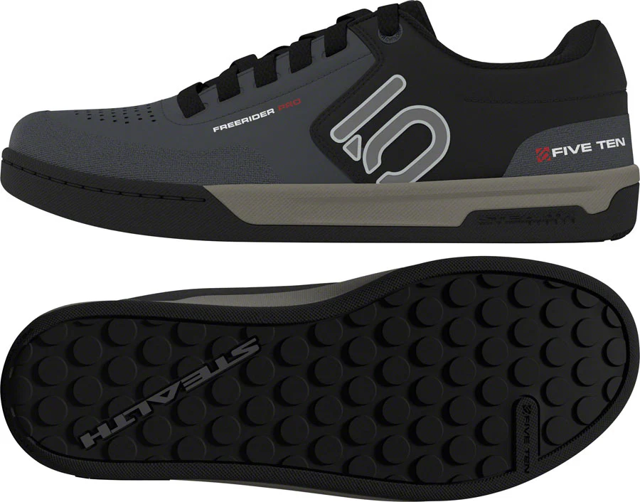 Five Ten Freerider Pro Flat Shoes - Mens Gray Six/Silver Pebble/Core BLK 11 - Image 2