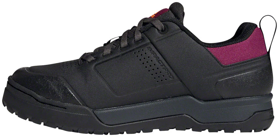 Five Ten Impact Pro Flat Shoes - Womens Core BLK / Signal Orange / Power Berry 6.5 - Image 3