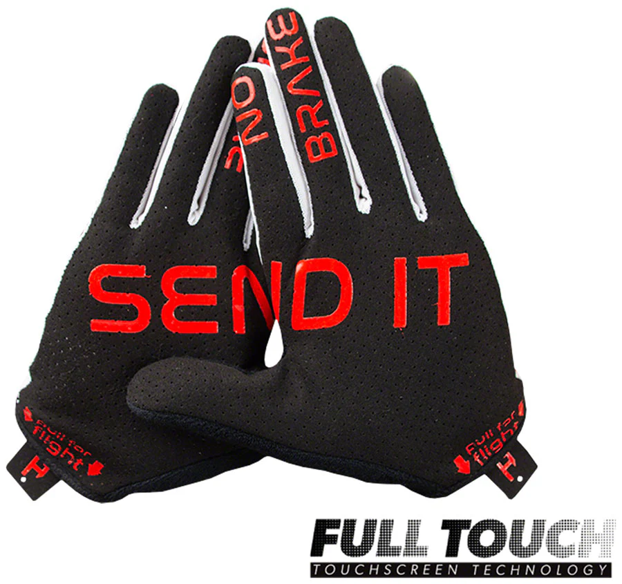 Handup Vented Gloves - Shuttle Runner White Full Finger Medium
