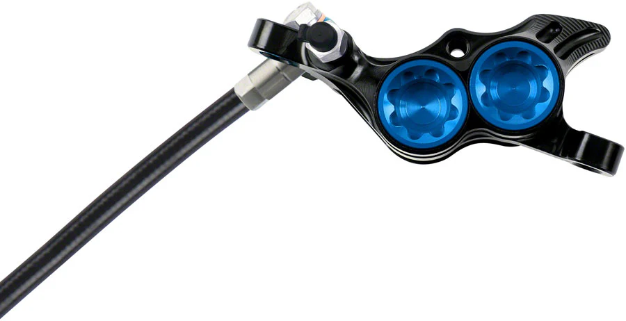 Hope Tech 4 E4 Disc Brake and Lever Set - Front Hydraulic Post Mount Blue - Image 3