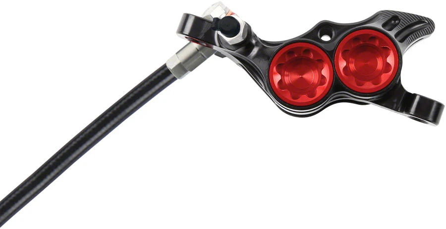 Hope Tech 4 E4 Disc Brake and Lever Set - Front Hydraulic Post Mount Red - Image 3