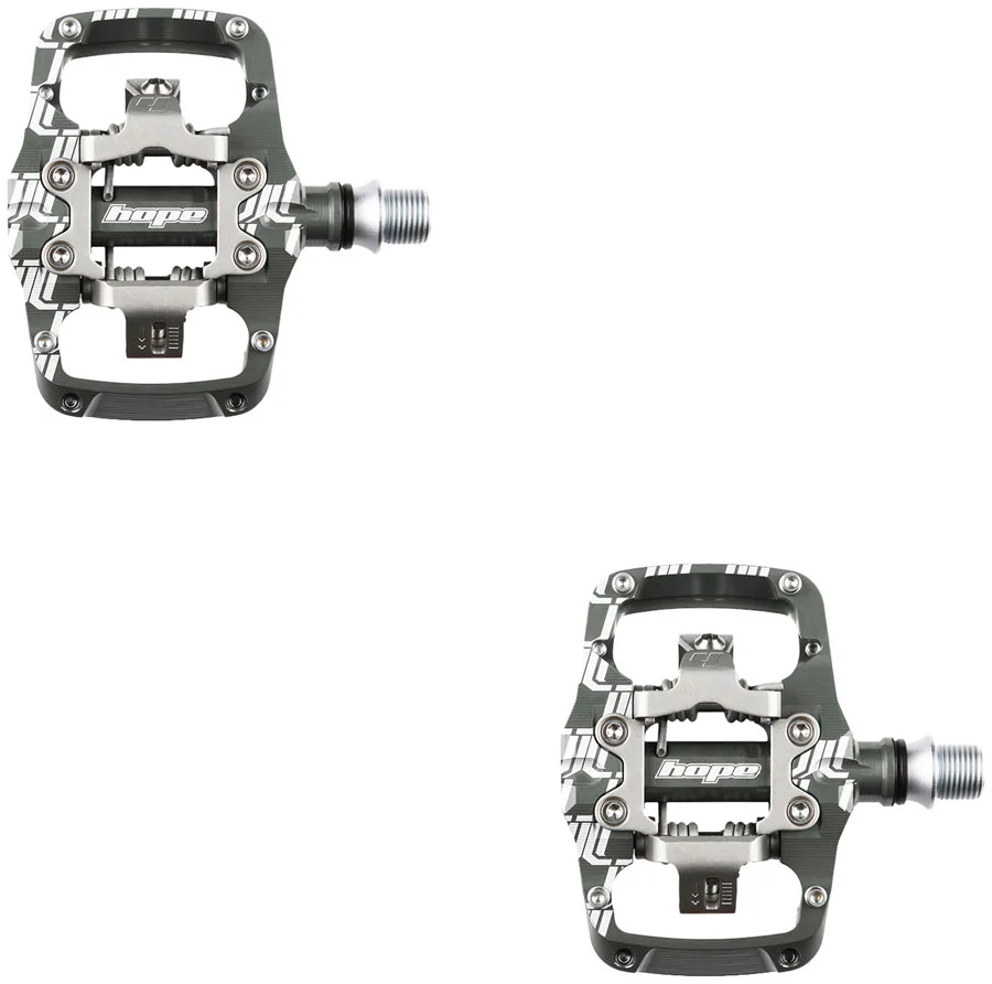 Hope Union TC Pedals - Dual Sided Clipless with Platform 9/16" Smoke