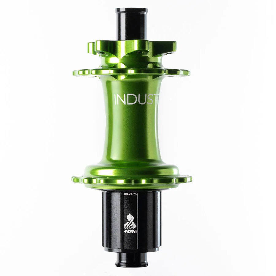 Industry Nine Hydra 2 Boost MicroSpline Disc Hub Rear 32H 12mm TA 148mm Shimano Micro Spline Lime