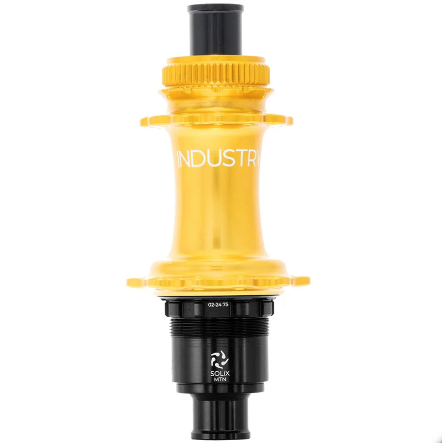 Industry Nine Solix M Classic Rear MS Disc Hub Rear 24H 12mm TA 148mm Shimano Micro Spline Gold