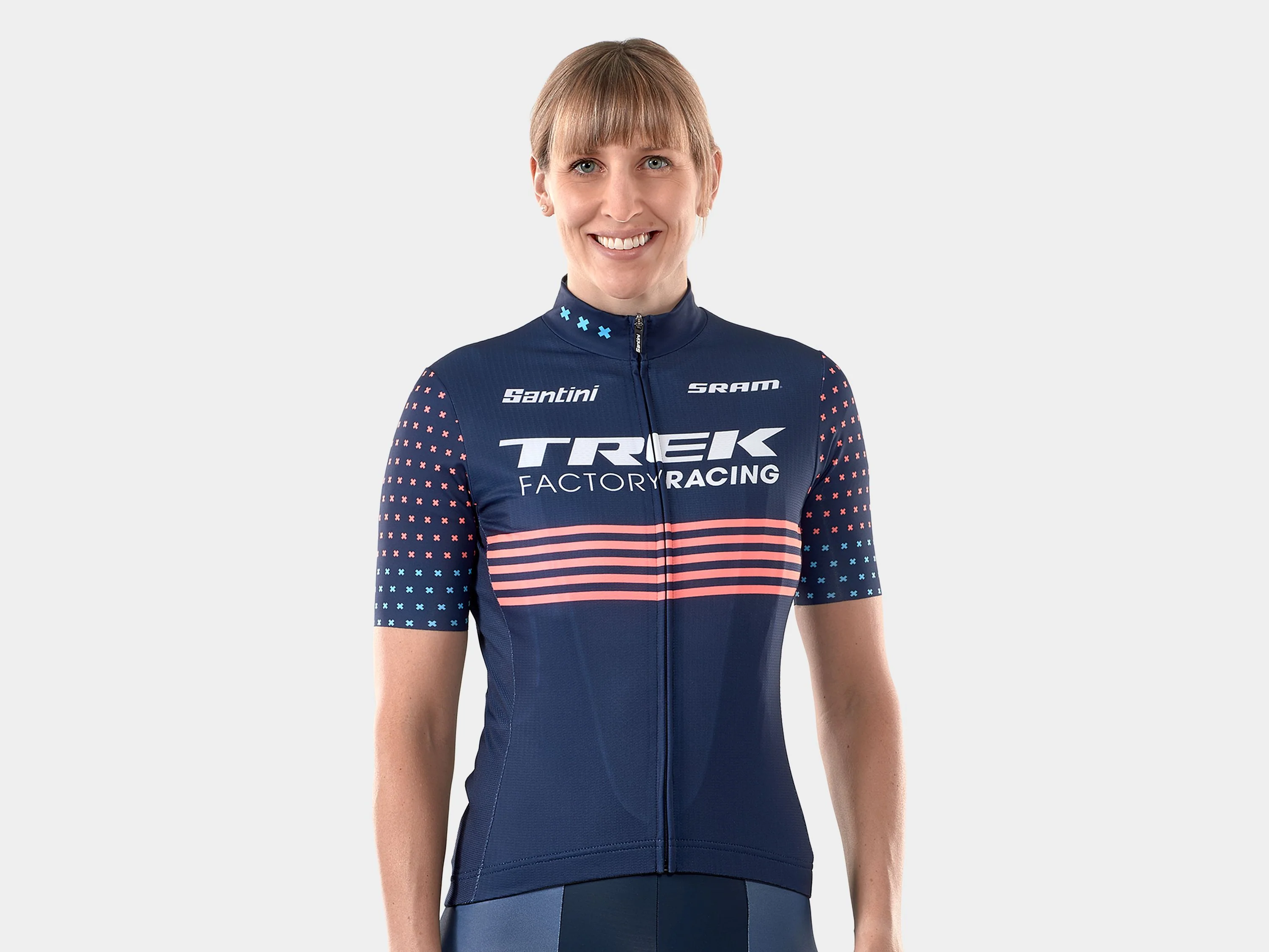 Jersey Santini Trek Factory Racing CX Replica Women M BL/PK