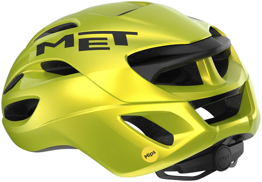 MET Rivale MIPS Helmet - Lime Yellow Metallic Glossy Large - Image 2