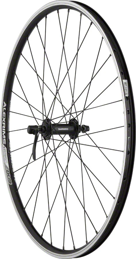 Quality Wheels Value Double Wall Series Front Wheel - 26" QR x 100mm Rim Brake BLK Clincher 32H