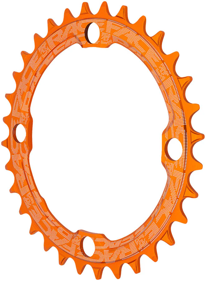 RaceFace 1x Narrow Wide Chainring - 36t 104 BCD 10-12 Speed 7075 Aluminum Orange