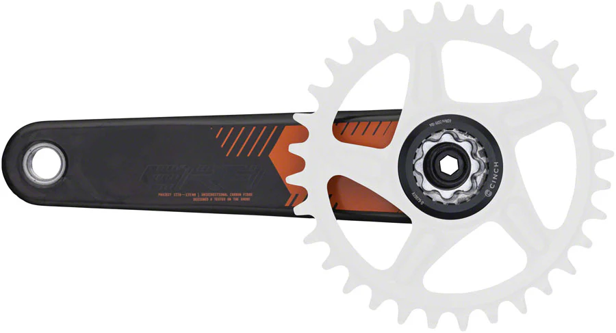 RaceFace ERA Crankset - 165mm Direct Mount 136mm Spindle CINCH Interface Carbon Orange - Image 3
