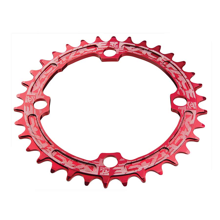 RaceFace Narrow Wide Chainring: 104mm BCD 34t Red