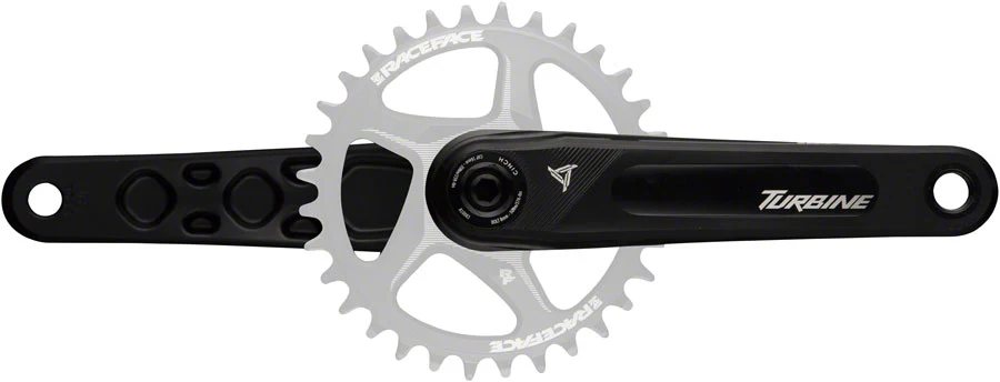 RaceFace Turbine Crankset - 160mm Direct Mount 143mm Spindle CINCH Interface 7050 Aluminum BLK - Image 3