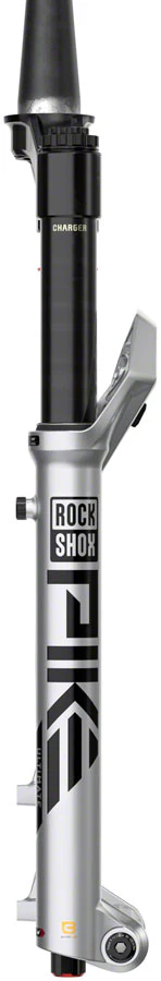 RockShox Pike Ultimate Charger 3.1 RC2 Suspension Fork - 27.5" 130 mm 15 x 110 mm 44 mm Offset Silver C2 - Image 3