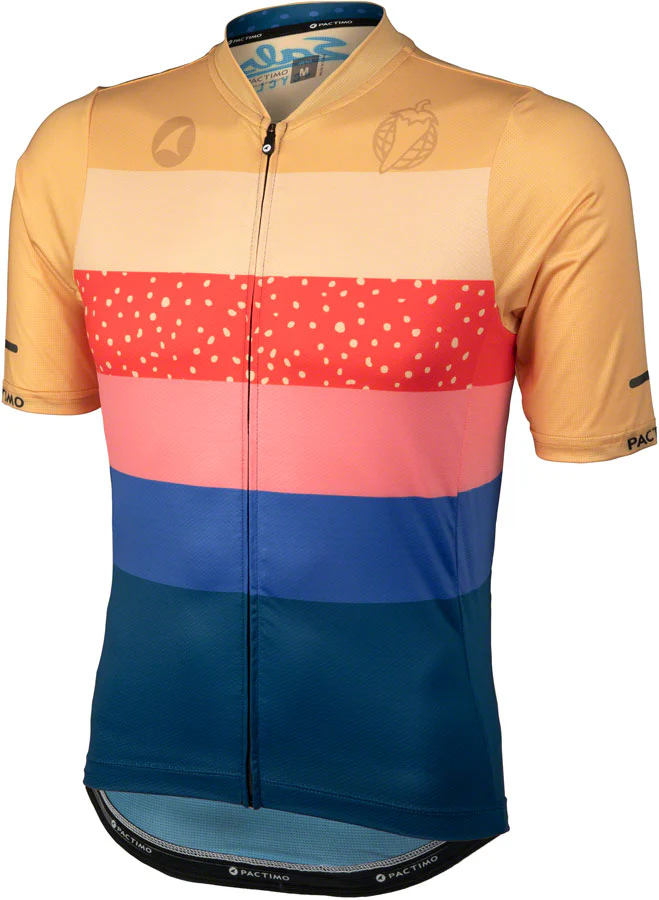 Salsa Team Polytone Men's Jersey - Goldenrod Dark Blue w/ Stripes Medium