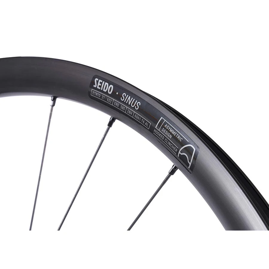 Seido Sinus Wheel Pair 700C / 622 Holes: 28 12mm TA F: 100mm R: 142mm Disc Center Lock Pair