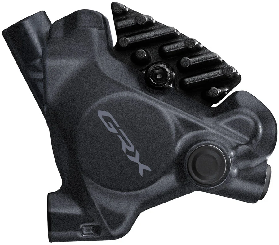 Shimano GRX BR-RX410 Hydraulic Disc Brake Caliper - Rear Flat-Mount W/Fixing Bolt 25mm Mount BLK