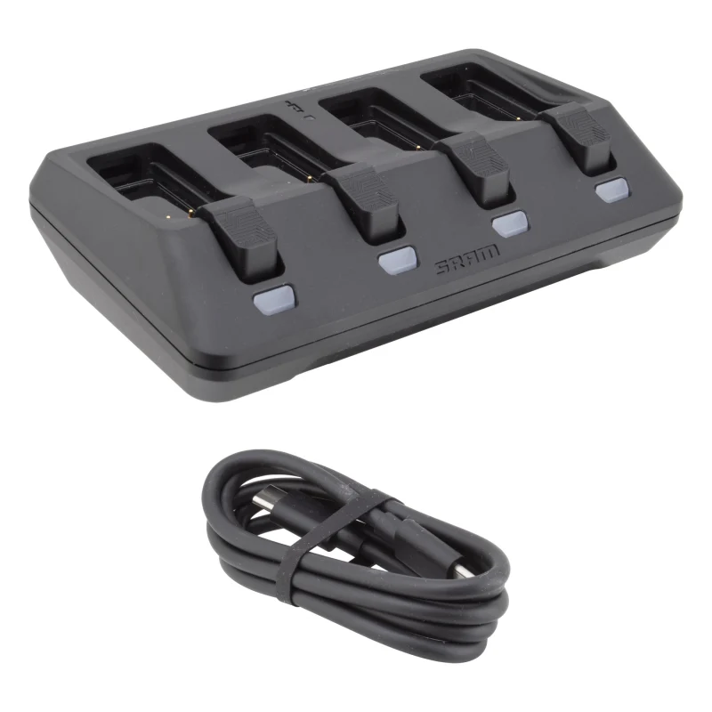 SRAM AXS 4-Port Battery Charger - Compatible AXS Batteries used on SRAM eTap RockShox AXS Components Battery sold separate