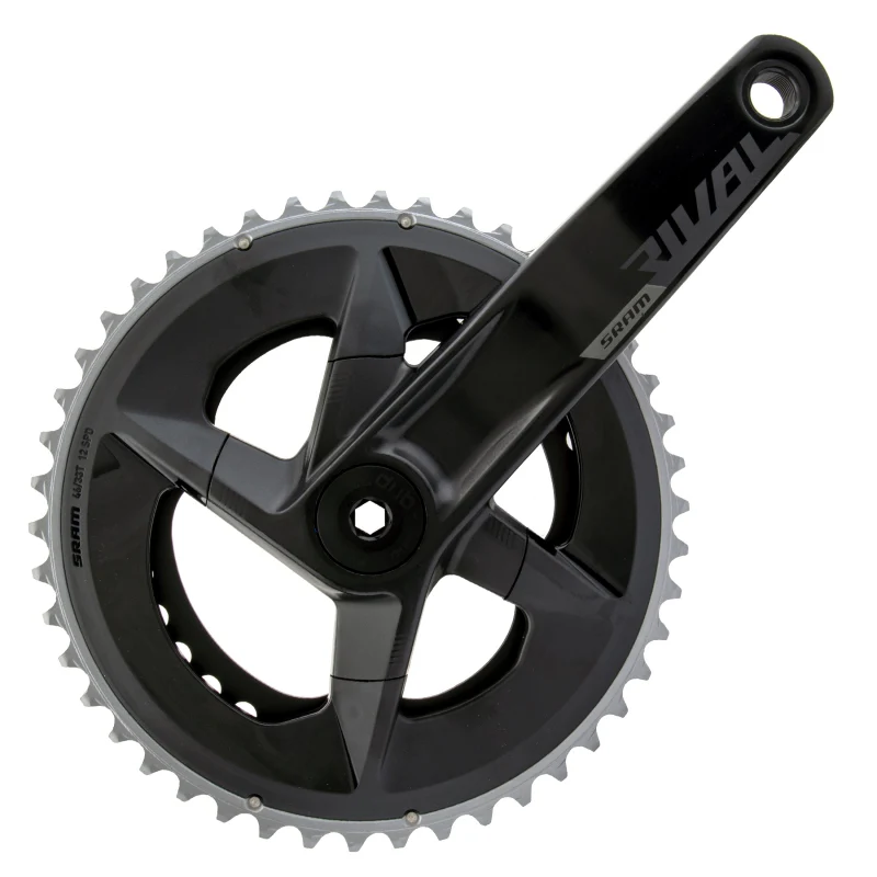 SRAM Rival AXS Crankset - 165mm 12-Speed 46/33t 107 BCD DUB Spindle Interface BLK D1