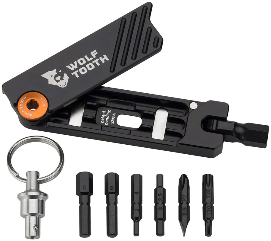 Wolf Tooth 6-Bit Hex Wrench Multi-Tool with Keyring - Green - Image 2